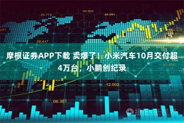 摩根证券APP下载 卖爆了！小米汽车10月交付超4万台，小鹏创纪录